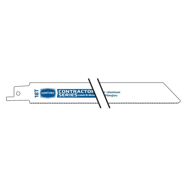 Century Drill & Tool® - Contractor Series™ 18 TPI 9" Cobalt Bi-Metal Straight Reciprocating Saw Blades (5 Pieces)