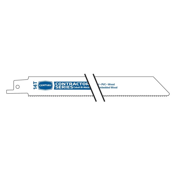 Century Drill & Tool® - Contractor Series™ 14 TPI 12" Cobalt Bi-Metal Straight Reciprocating Saw Blades (2 Pieces)