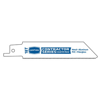 Century Drill & Tool® - Contractor Series™ 18 TPI 4" Cobalt Bi-Metal Straight Reciprocating Saw Blade