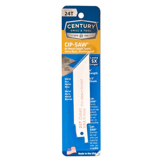 Century Drill & Tool® - Contractor Series™ 24 TPI 4" Cobalt Bi-Metal Straight Reciprocating Saw Blade