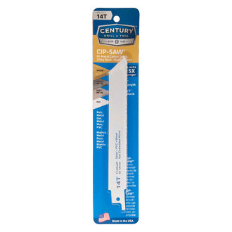 Century Drill & Tool® - Contractor Series™ 14 TPI 6" Cobalt Bi-Metal Straight Reciprocating Saw Blade