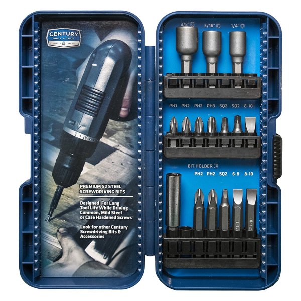 Century Drill & Tool® - Screwdriver Bit Set (16 Pieces)