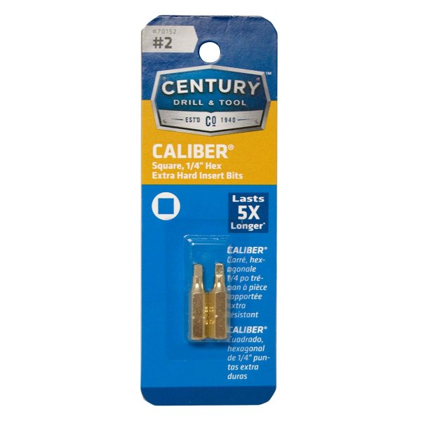 Century Drill & Tool® - #2 SAE Square Recess Insert Bits (2 Pieces)