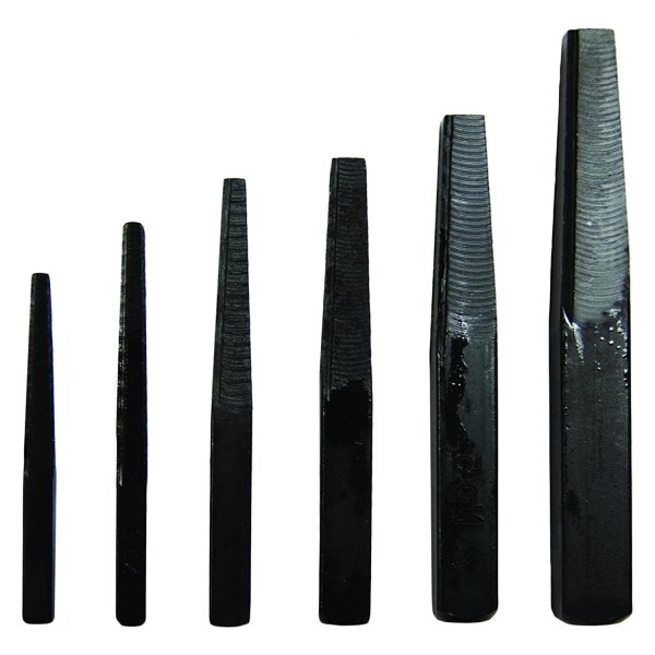Century Drill & Tool® - 6-piece 3/32" to 7/8" Square Shank Square Flute Screw Extractor Set