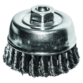 Century Drill & Tool® - 2-3/4" Coarse Steel Knotted Angle Grinder Cup Brush