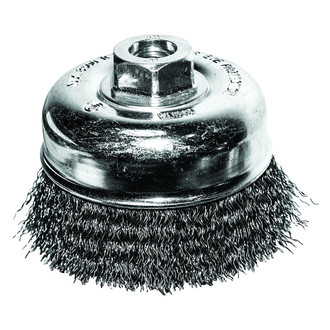 Century Drill & Tool® - 3" Coarse Steel Crimped Angle Grinder Cup Brush
