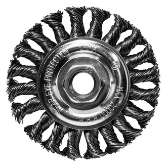 Century Drill & Tool® - 4" Coarse Steel Knotted Wheel Brush