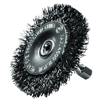 Century Drill & Tool® - 3" Coarse Steel Crimped Drill Radial Wheel Brush