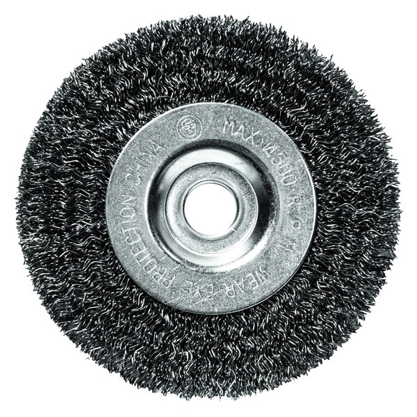 Century Drill & Tool® - 4" Coarse Steel Crimped Wheel Brush