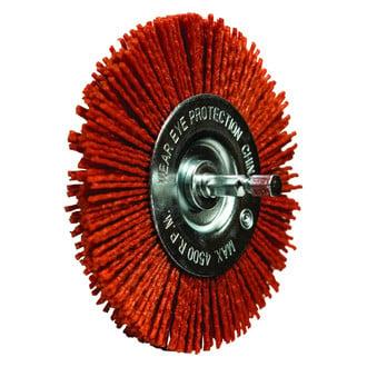 Century Drill & Tool® - 3" 80 Grit Nylon Strait Radial Wheel Brush