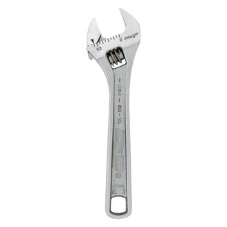 Channellock® - SAE/Metric Chrome Plain Handle Adjustable Wrench