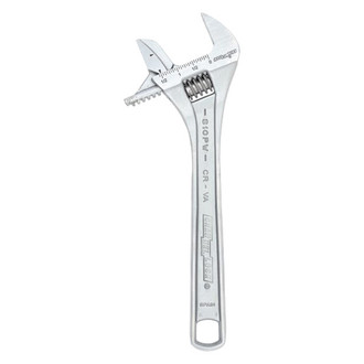 Channellock® - 1-9/16" x 10-1/4" OAL Reversible Jaws Plain Handle Adjustable Wrench