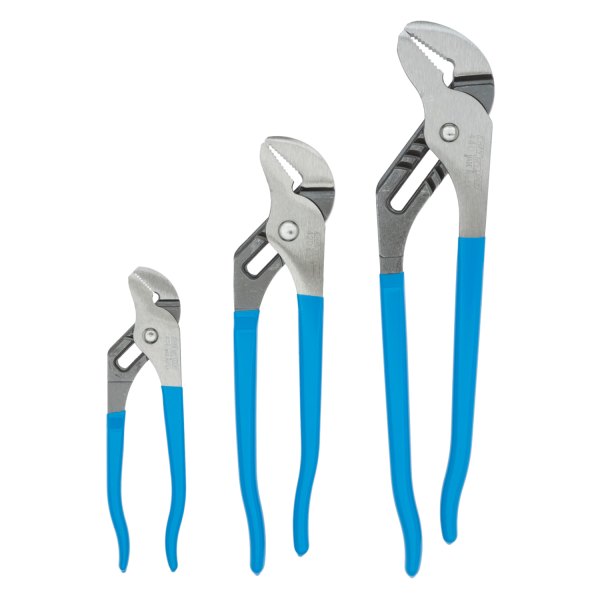 Channellock® - 3-piece 6-1/2" to 12" Straight Jaws Dipped Handle Tongue & Groove Pliers Set