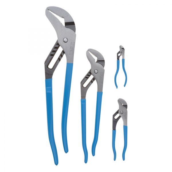 Channellock® - Pro's Choice™ 4-piece 4-1/2" to 16" Straight Jaws Dipped Handle Tongue & Groove Pliers Set