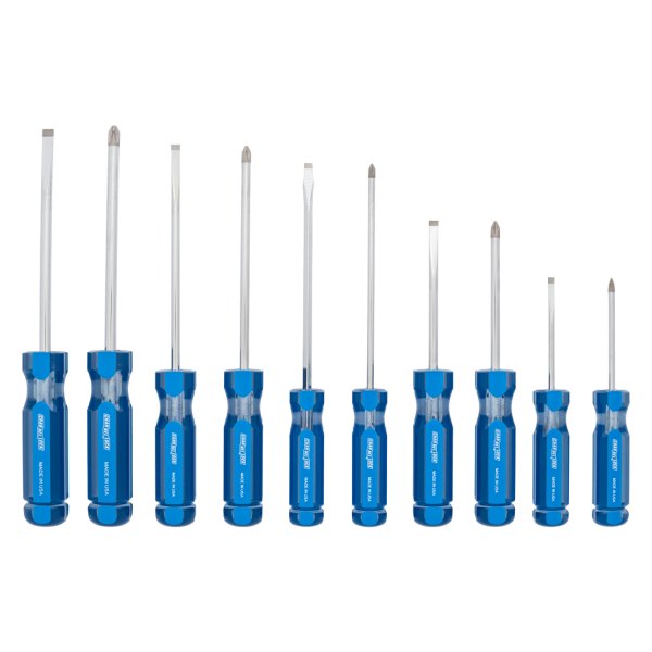 Channellock® - Professional™ 10-piece Dipped Handle Phillips/Slotted Mixed Screwdriver Set