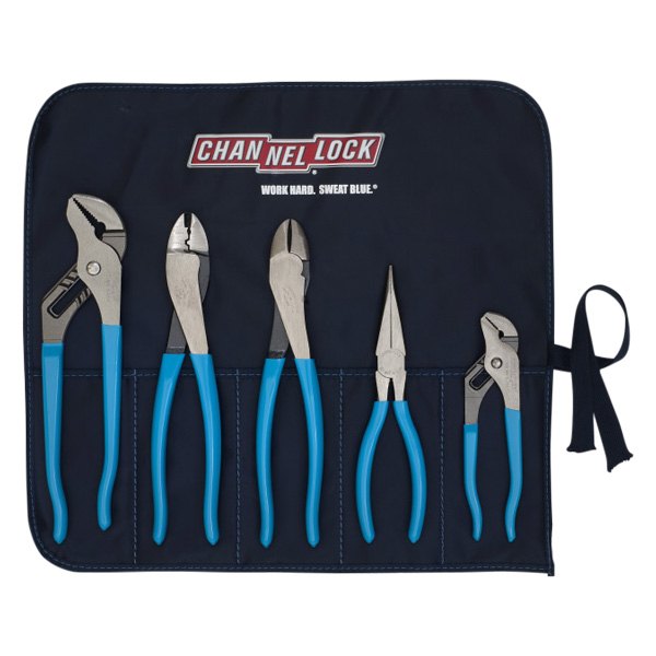Channellock® - 5-piece 6-1/2" to 10" Dipped Handle Mixed Pliers Set