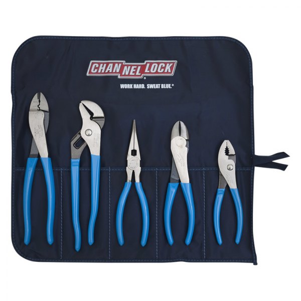 Channellock® - 5-piece 6-1/2" to 9-1/2" Dipped Handle Mixed Pliers Set