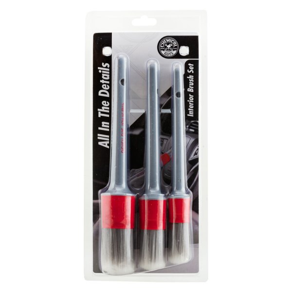 Chemical Guys® - 3-Piece All In The Details Interior Detailing Brush Set
