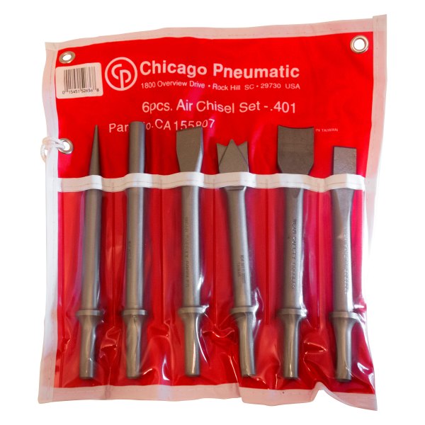 Chicago Pneumatic® - 6-Piece .401 Parker Shank Chisel Set