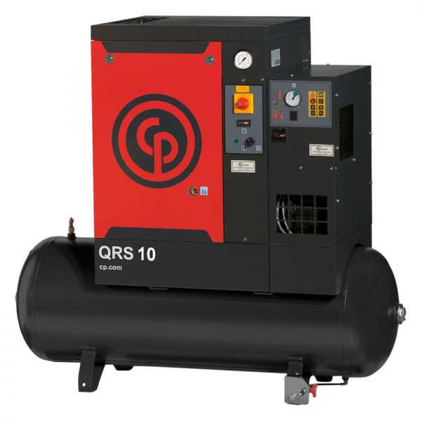 Chicago Pneumatic® - Quiet Rotary™ 10 hp 220/460 V 3-Phase 132 gal Horizontal Air Compressor without Dryer