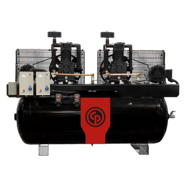 Chicago Pneumatic® - RCP™ 2 x 5 hp 2-Stage 220 V 3-Phase 120 gal Horizontal Air Compressor