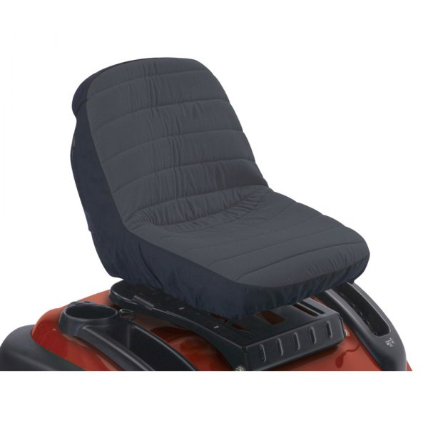 Classic Accessories® - Deluxe™ 16.5" L x 19" W x 15" H Black/Gray Fabric Medium Water Resistant Tractor Seat Cover