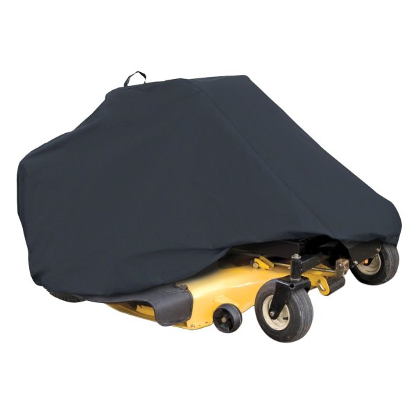 Classic Accessories® - 79" L x 46" W x 55" H Black Fabric Large Water Resistant Zero-Turn Lawn Mower Cover