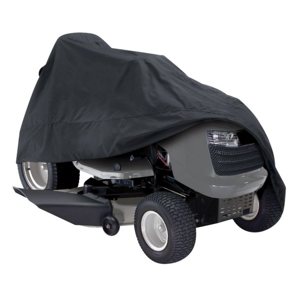 Classic Accessories® - Deluxe™ 72" L x 44" W x 46" H Black Fabric Small Water Resistant Heavy-Duty Lawn Tractor Cover