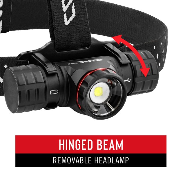 spekular LED ライト Coast® 30344 - 2000 lm Multipurpose Black LED Headlamp - TOOLSiD.com