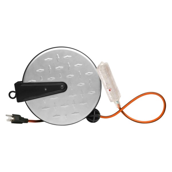 Coleman Cable® - Retractable Extension Cord Reel with 3 Outlets (30', 16 AWG)