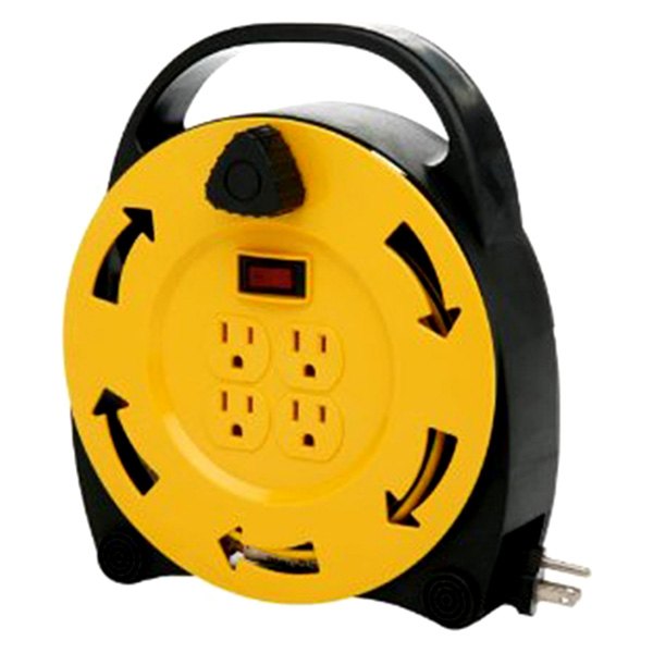 Coleman Cable® - Extension Cord Reel with 4 Outlets (25', 14 AWG)