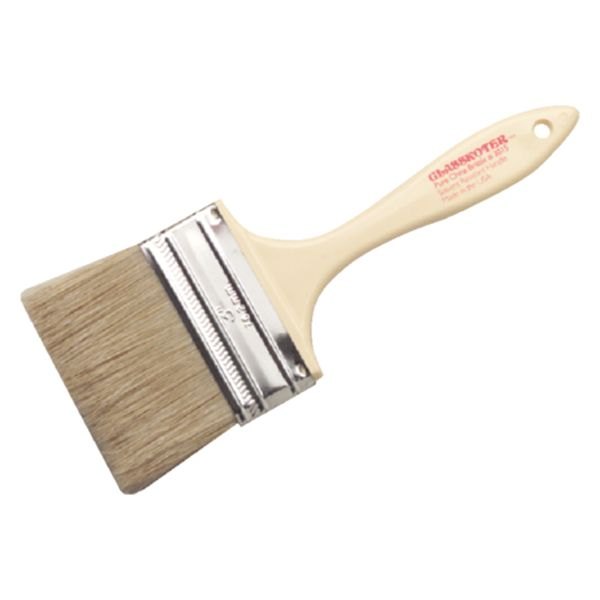 Corona Brush® - Throw Away™ 1-1/2" Flat White China Bristle Paint Brush 