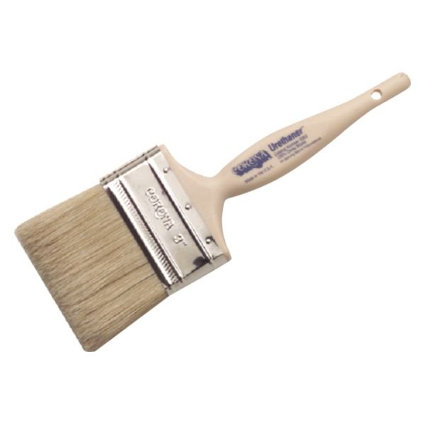 Corona Brush® - Urethaner™ 1-1/2" Flat White China Bristle Paint Brush