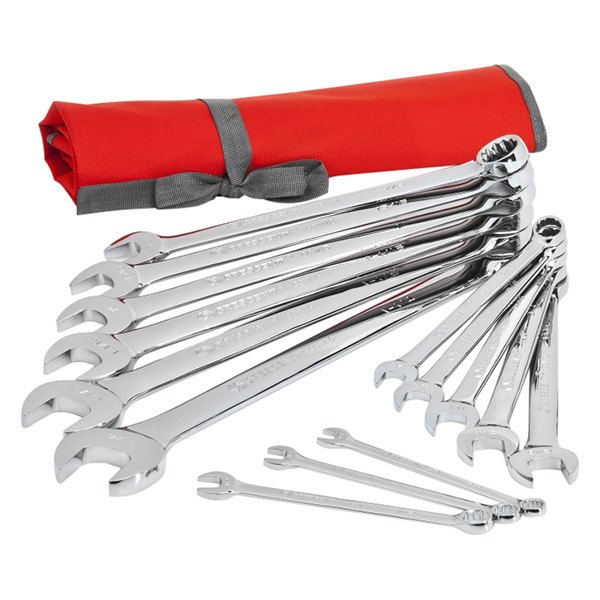 Crescent® - 14-piece 3/8" to 1-1/4" 12-Point Angled Head Chrome Combination Wrench Set