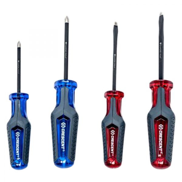 Crescent® - 4-piece Multi Material Handle Phillips/Slotted Mixed Screwdriver Set