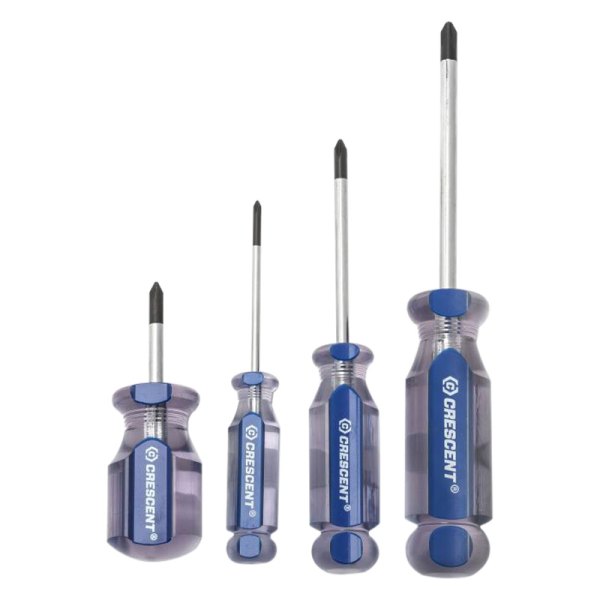 Crescent® - 4-piece PH0 to PH2 Dipped Handle Phillips Screwdriver Set