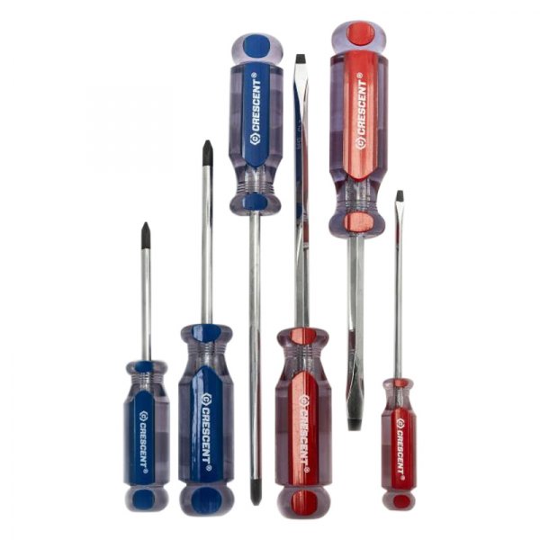 Crescent® - 6-piece Dipped Handle Phillips/Slotted Mixed Screwdriver Set