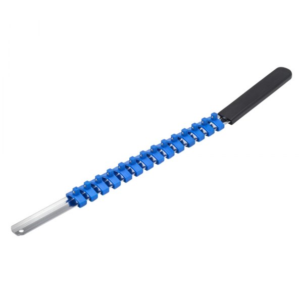 Crescent® - 1/4" Drive 17.5" 14-Slot Blue Socket Rail with 14 Clips