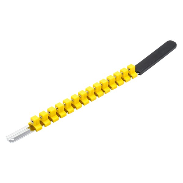 Crescent® - 1/2" Drive 17.5" 14-Slot Yellow Socket Rail with 14 Clips