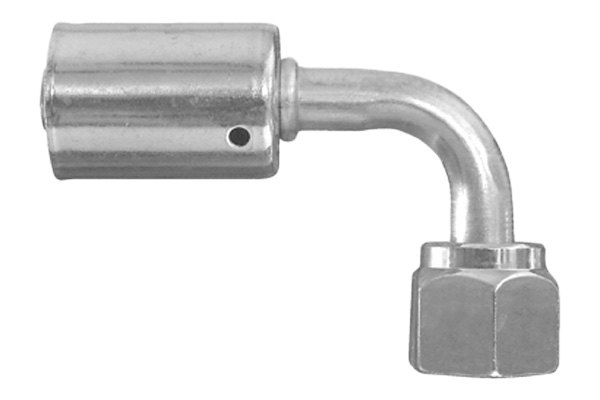 Dayco® - 5/16" x 5/8"-18 Aluminum 90° Bent Tube Female Swivel Coupling with O-Ring