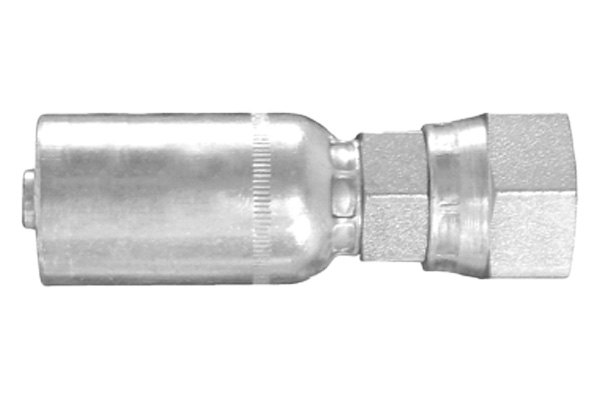 Dayco® - HY/DC™ 3/8" x 2.75" Steel Straight Female 45° Flare Swivel Permanent Crimp Coupling