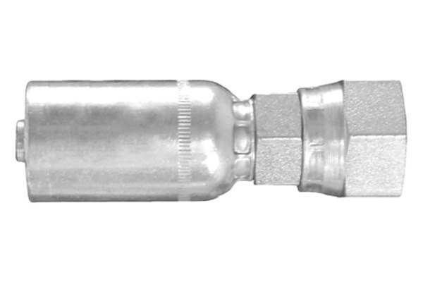Dayco® - HY/DC™ 13/32" x 2.75" Steel Straight Female 45° Flare Swivel Permanent Crimp Coupling