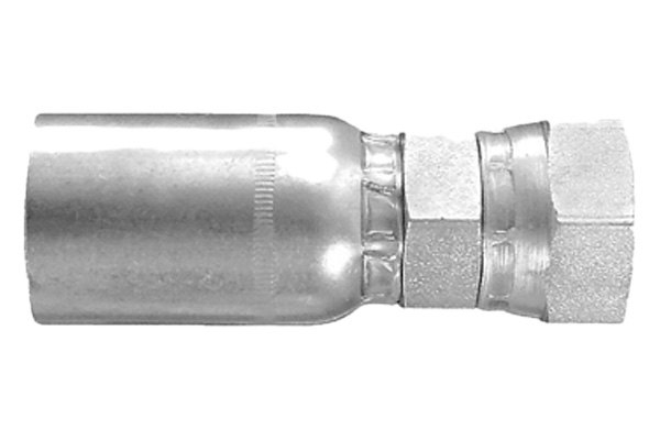 Dayco® - HY/DC™ 1/4" x 2.47" Steel Straight Female 30° Cone Seat NPSM Swivel Permanent Crimp Coupling