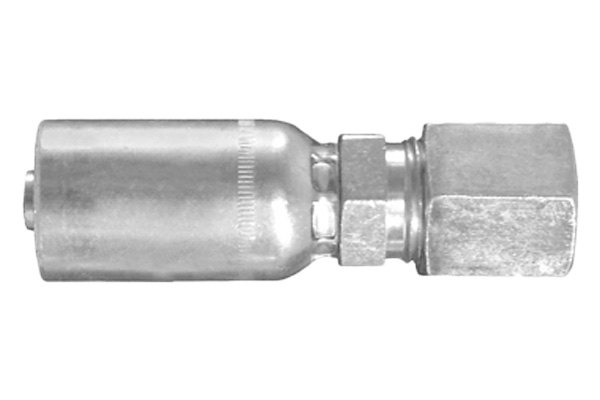 Dayco® - HY/DC™ 1/4" x 2.84" Steel Straight Male Flareless Permanent Crimp Coupling with Nut and Sleeve