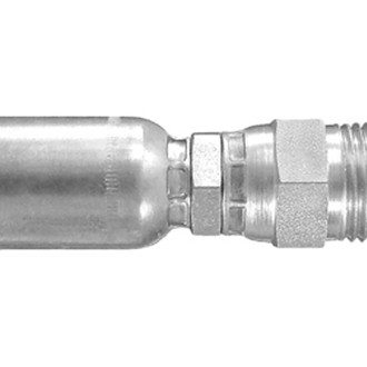 Dayco® - HY/DC™ 3/8" x 3.11" Steel Straight Male 30° Cone Seat NPTF Swivel Chamfer Permanent Crimp Coupling