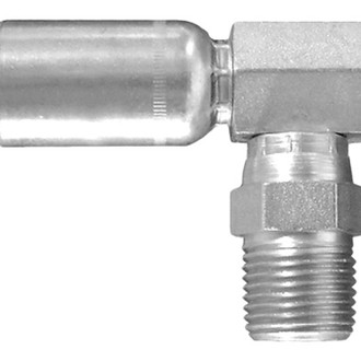 Dayco® - HY/DC™ 90° Bent Tube Male Swivel Permanent Crimp Coupling w/o 30° Internal Chamfer