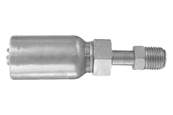 Dayco® - HY/DC™ 1/4" x 3.09" Steel Straight Male 45° Inverted Flare Swivel Permanent Crimp Coupling