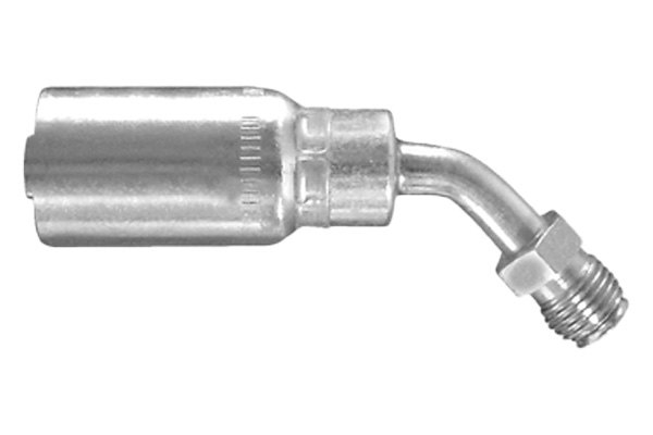 Dayco® - HY/DC™ 1/4" x 3.31" Steel 45° Bent Tube Male 45° Inverted Flare Swivel Permanent Crimp Coupling
