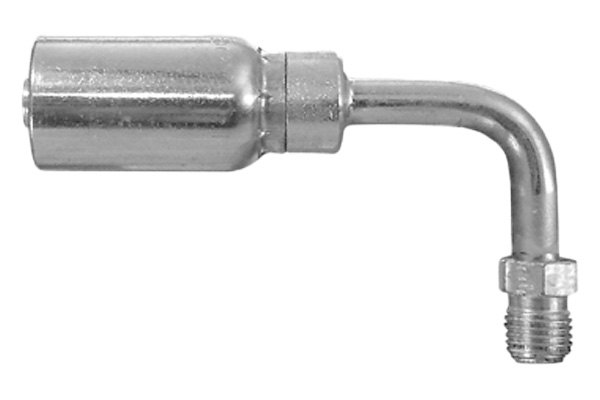 Dayco® - HY/DC™ 3/8" x 4.03" Steel 90° Bent Tube Male 45° Inverted Flare Swivel Permanent Crimp Coupling