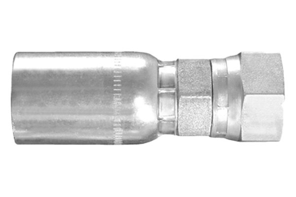 Dayco® - HY/DC™ 1/4" x 2.62" Steel Straight Female to Male 60° Cone Seat BSPP Swivel Permanent Crimp Coupling